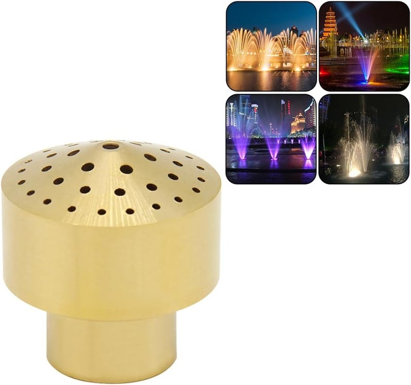 Hooshing Brass Fountain Nozzle 1/2" DN15 Pond Column Water Sprinkle Head for Garden Pond Amusement Park - Image 1